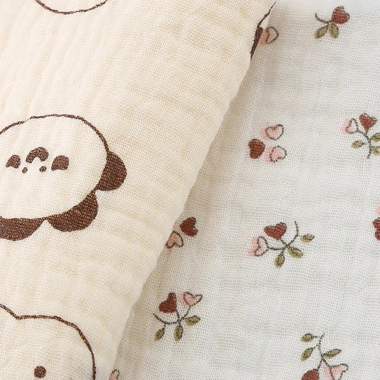 Bavoirs en coton imperméables pour nouveau-né, tissus réglables pour nourrissons filles et garçons, bavoir imprimé de dessin animé mignon, accessoires d'alimentation pour bébé