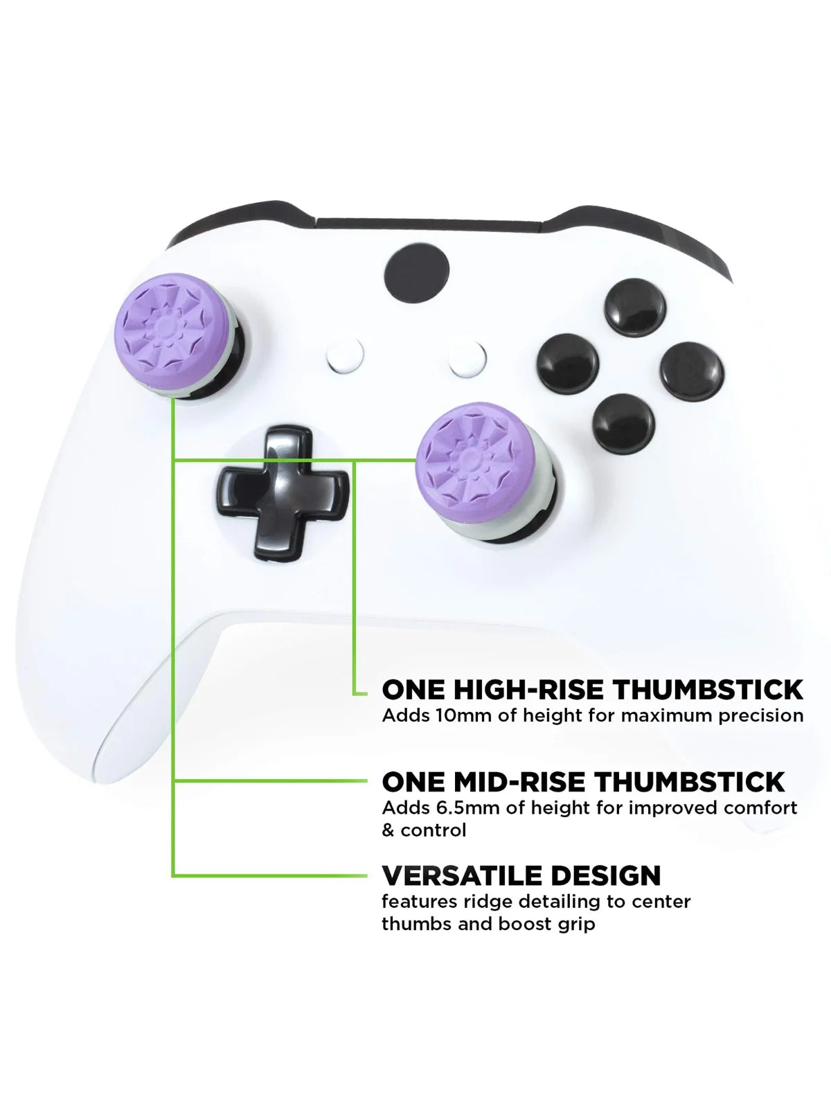 NOUVEAU 2 pièces Freek Galaxy Professional Thumbstick (violet noir et blanc) pour Xbox Series X/S Thumbstick