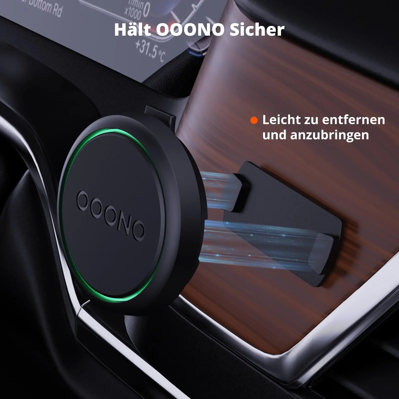 Support de voiture magnétique pour OOONO CO-Driver NO2, support de voiture en métal robuste avec aimants intégrés, Compatible avec la caméra de vitesse OOONO NO2