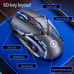 Silver Eagle G5 Muet Souris Filaire Six Clés Jeu Lumineux E-Sports Machines Ordinateur Accessoires Livraison Transfrontalière