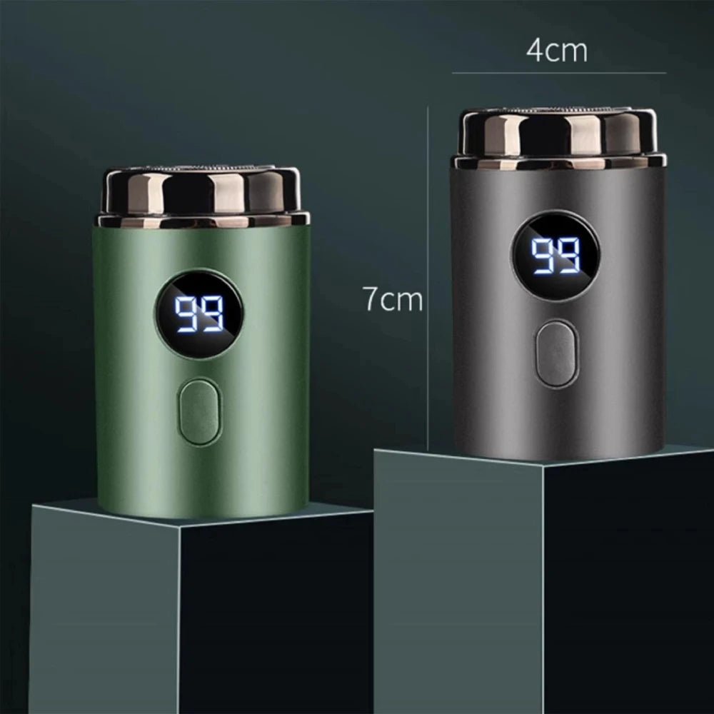 Mini rasoir électrique rechargeable pour hommes et femmes – Rasoir portable avec affichage numérique LED, chargement USB type-c pour voiture et usage domestique