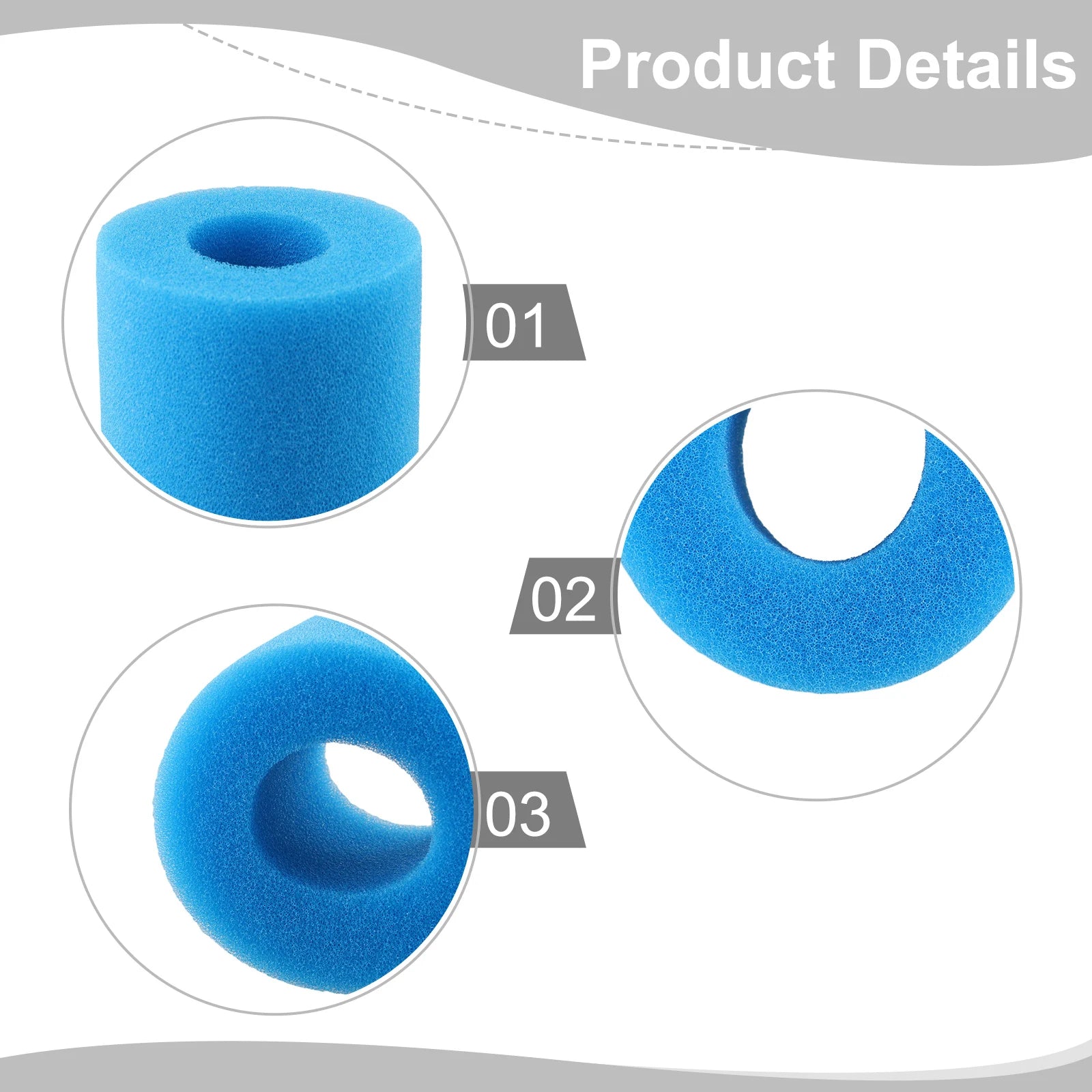 Éponge filtrante de piscine en Bio mousse réutilisable, longue durée, facile à nettoyer, universelle pour le Type I/II/VI/D, 1 pièce