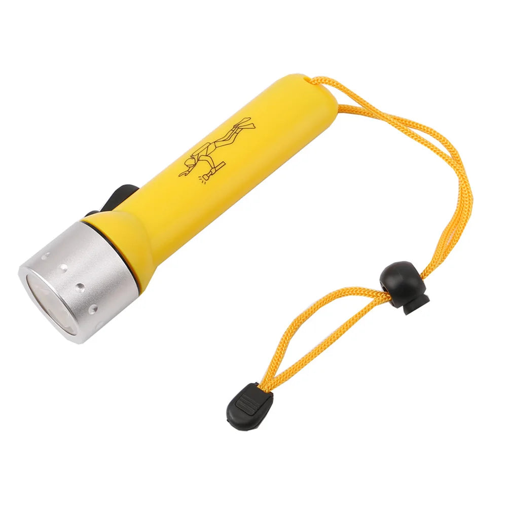 Professional LED diving flashlight, waterproof, strong underwater lighting, outdoor emergency lighting for home, high beam flashlight