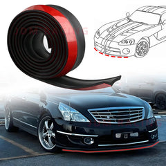 2.5m Black Universal Front Bumper Spoiler Lip Car Bumper Lip Protection Stickers Car Front Bumper Rubber Lip Car Bumper Protect