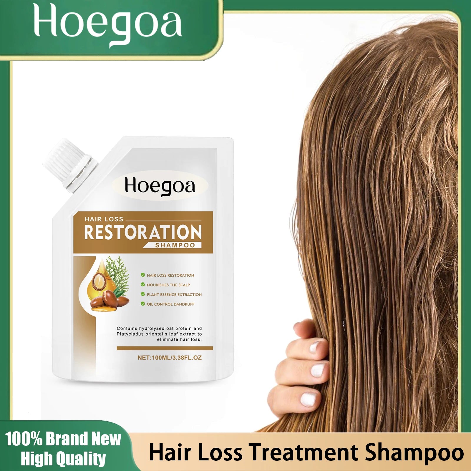 Shampoing Anti-perte de cheveux pour la croissance des cheveux, follicules nourrissantes, soulagement des démangeaisons du cuir chevelu, frisottis secs, pointes fourchues, réparation des cheveux endommagés
