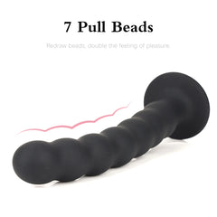 Sex toys for men and women, anal plug, prostate massager, sex products, vaginal stimulator with strong suction cup, silicone bead dildo