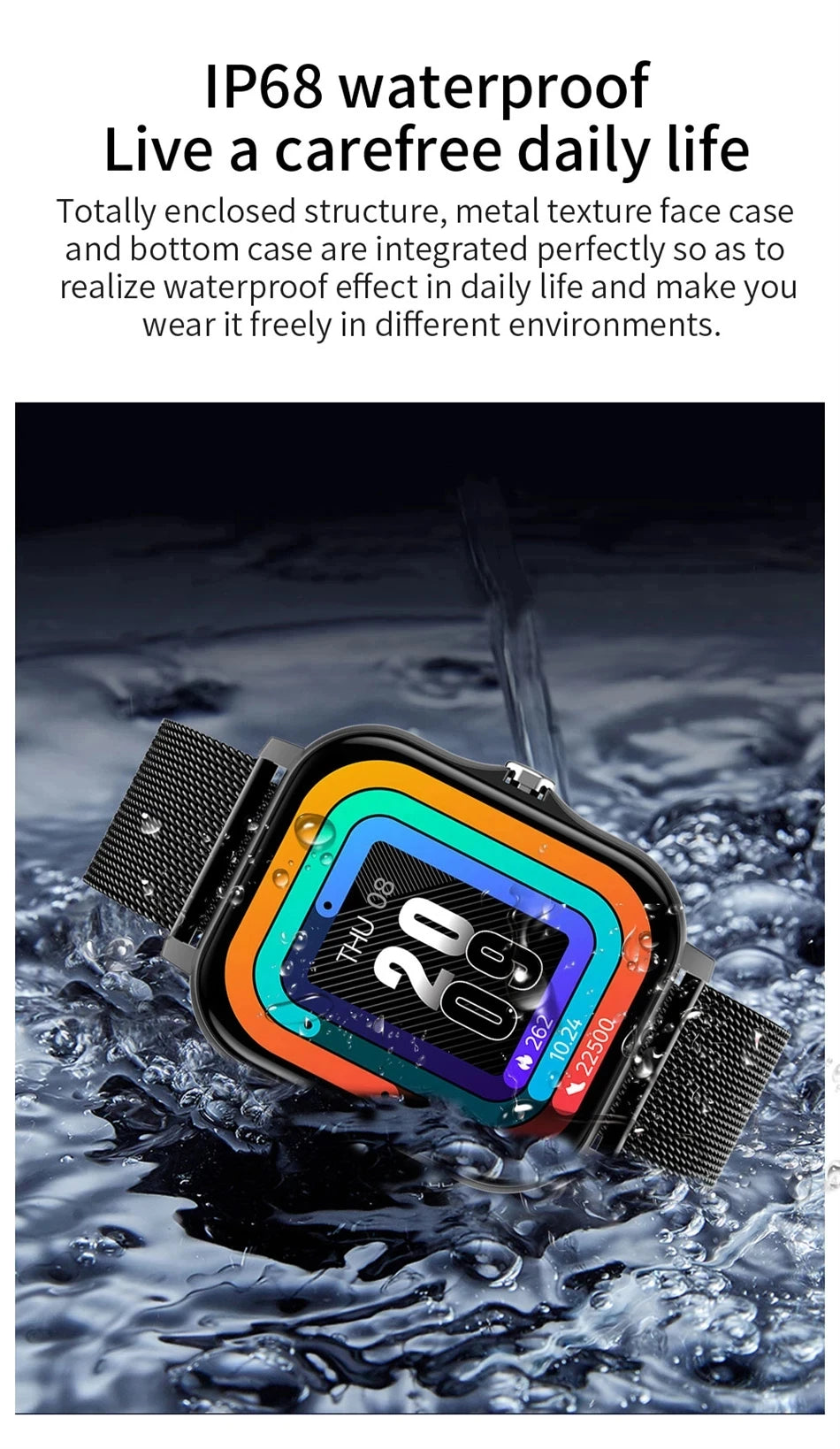 2025New mise à niveau montre intelligente pour hommes femmes 1.83 pouces écran tactile complet BT appel sport surveillance montre intelligente pour téléphone Android et IOS