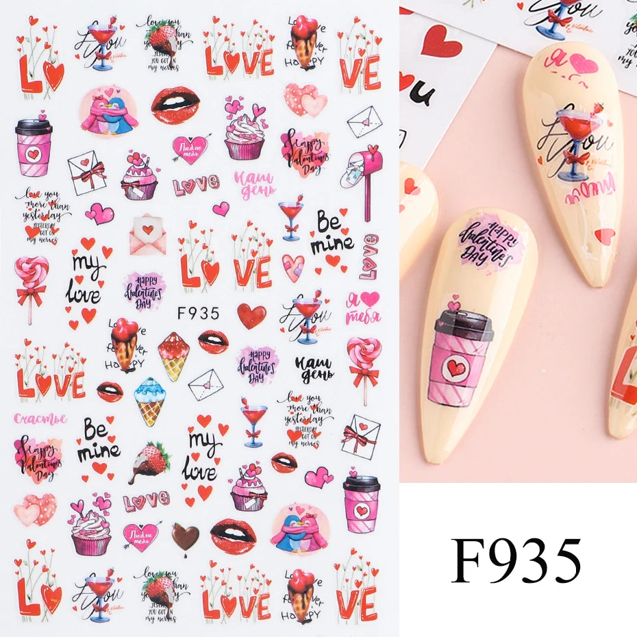 Easter bunny nail stickers, self-adhesive 3D decals, nail art supplies, cartoon character, DIY nail stickers