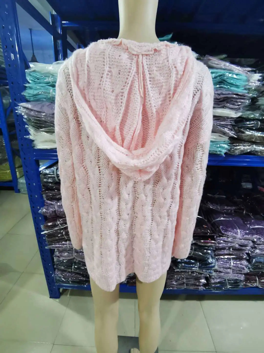 20 Colors Women's Loose Twist Knot Knitted Sweaters Autumn Winter Women's Hooded Knit Pullover Coats XXBLH-1058