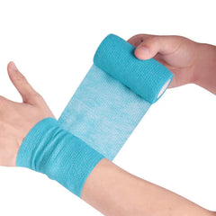 Bandage médical en gaze, 1 rouleau de 2.5/5/10cm x 4.5m, bandes élastiques respirantes auto-adhésives pour le sport, fixation des doigts, des poignets et des jambes