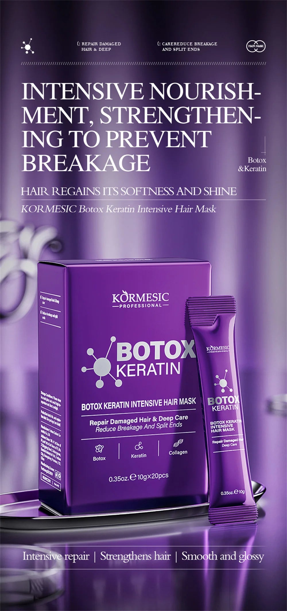 Masque capillaire magique à la kératine, réparation en 5 secondes, cheveux crépus endommagés, doux, lisse, brillant, Nutrition, hydratant en profondeur, nourrissant, soins capillaires