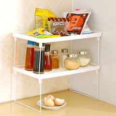 Étagère de rangement pliable, organisateur de salle de bain et de cuisine polyvalent, support de rangement peu encombrant pour armoires, comptoir