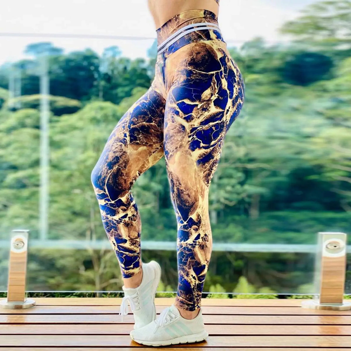 Leggings femmes Sexy Sport gymnastique entraînement imprimer taille haute pantalons de Yoga Fitness Joggings course entraînement Legging femmes vêtements