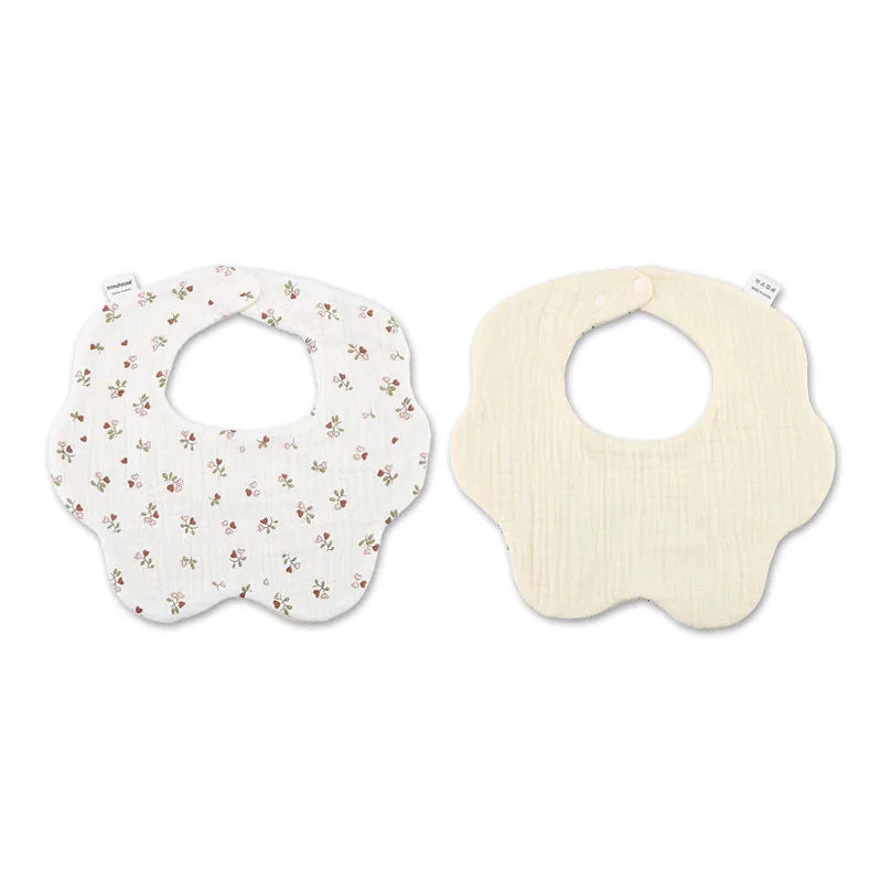 Bavoirs en coton imperméables pour nouveau-né, tissus réglables pour nourrissons filles et garçons, bavoir imprimé de dessin animé mignon, accessoires d'alimentation pour bébé