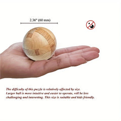 Wooden puzzle balls, home decorations for Halloween, Christmas and Thanksgiving gifts, cultivate problem-solving skills