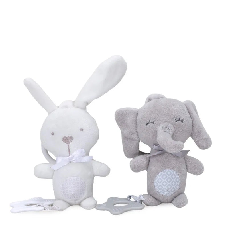 Hochets suspendus sensoriels pour nouveau-né, jouets doux d'apprentissage précoce, poussette en peluche pour enfants, lit de voiture pour nourrissons, berceau avec anneau de dentition pour les tout-petits