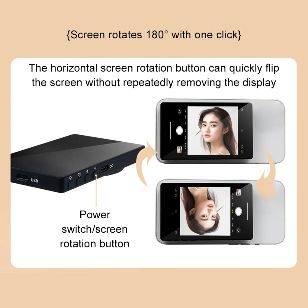 Écran de moniteur magnétique sans fil pour Smartphone Vlog, diffusion en direct, enregistrement vidéo, caméra arrière de téléphone, Selfie, nouveau