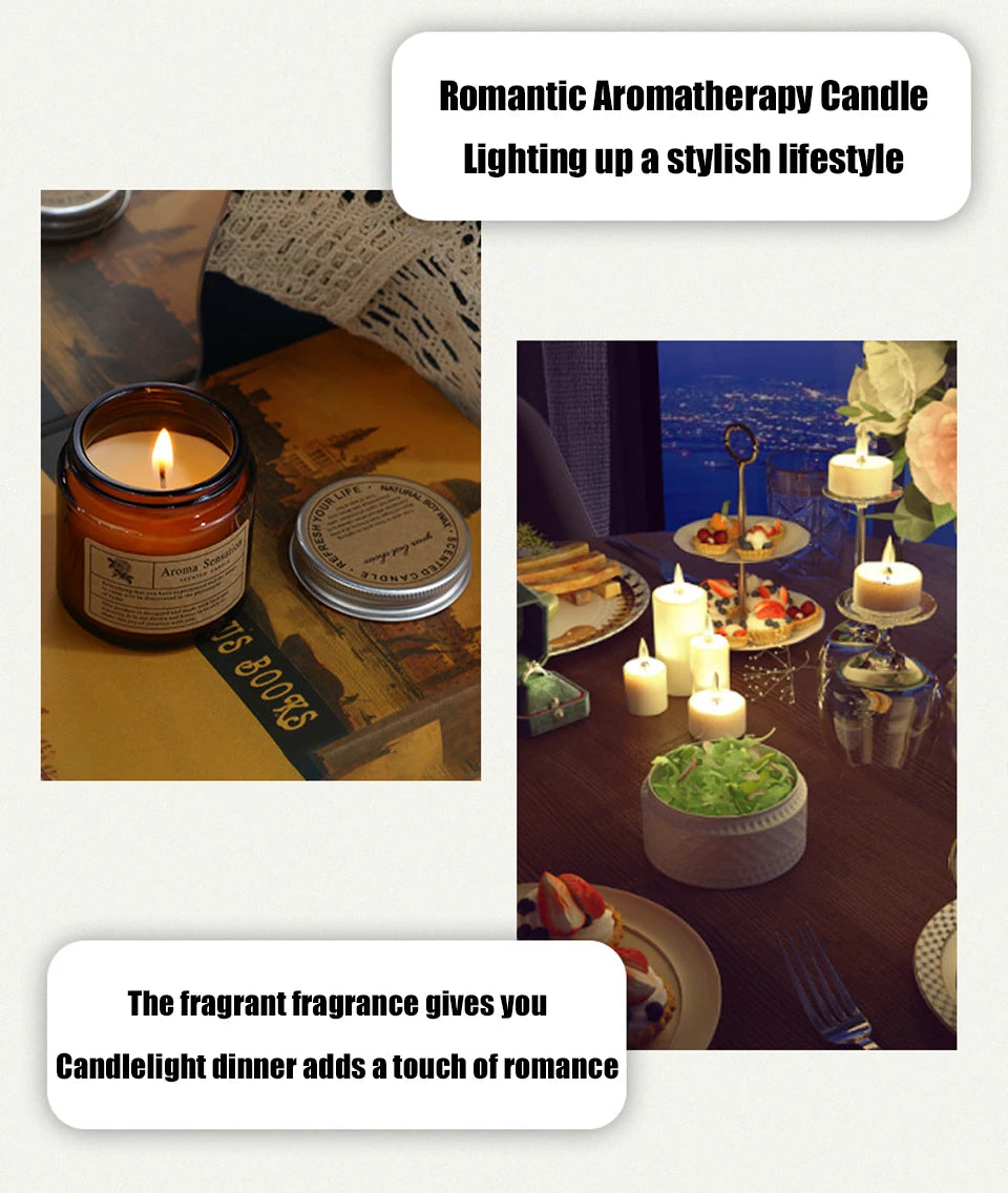 Aromatic, smokeless scented candle, handmade soy candle, warnings below, glass cup, home decoration, festival, wedding, birthday party gift