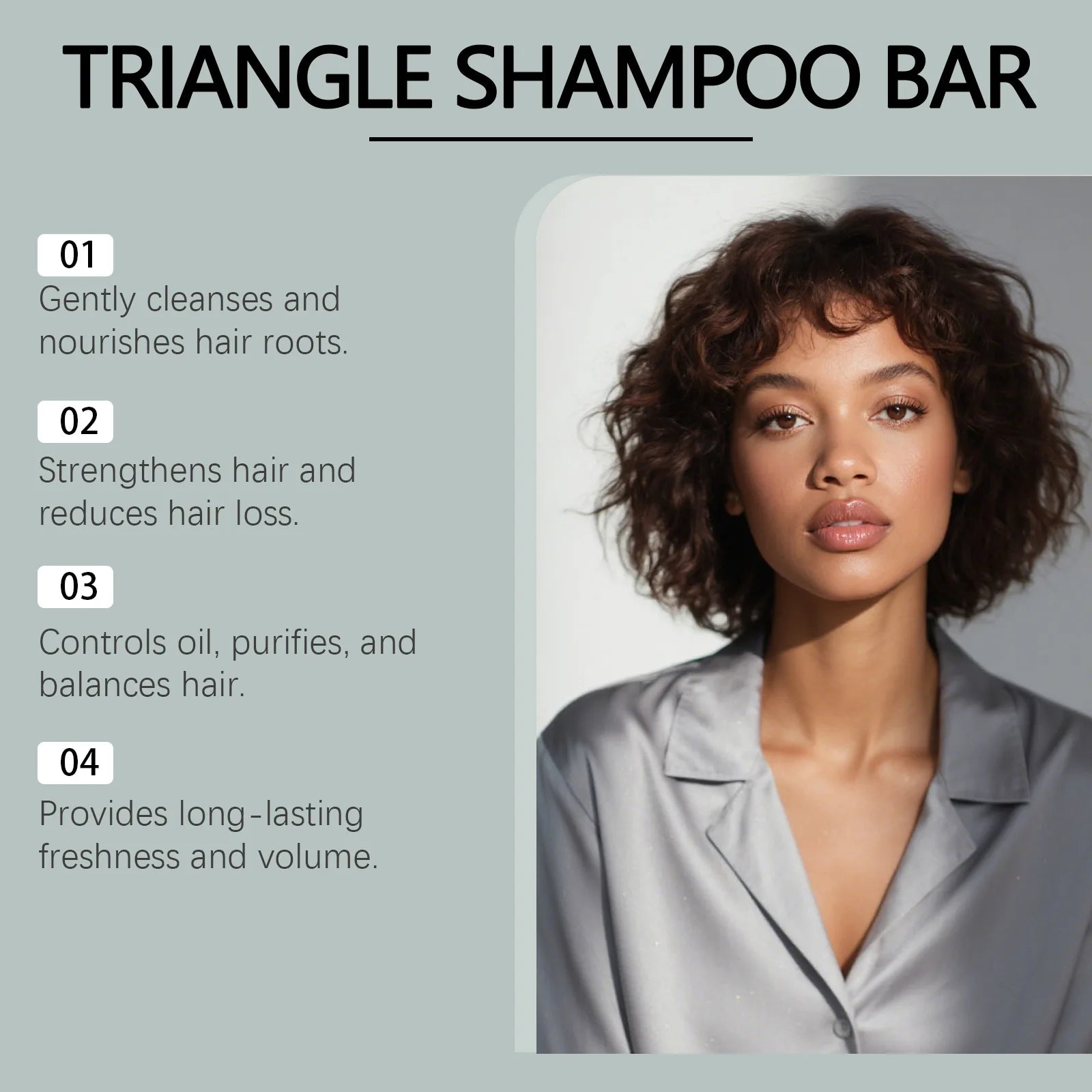 Shampoing Anti-chute de cheveux, barre de nettoyage du cuir chevelu, huile de contrôle épaisse, pellicole, réduit la cascade, savon de soin volumisant solide fait à la main
