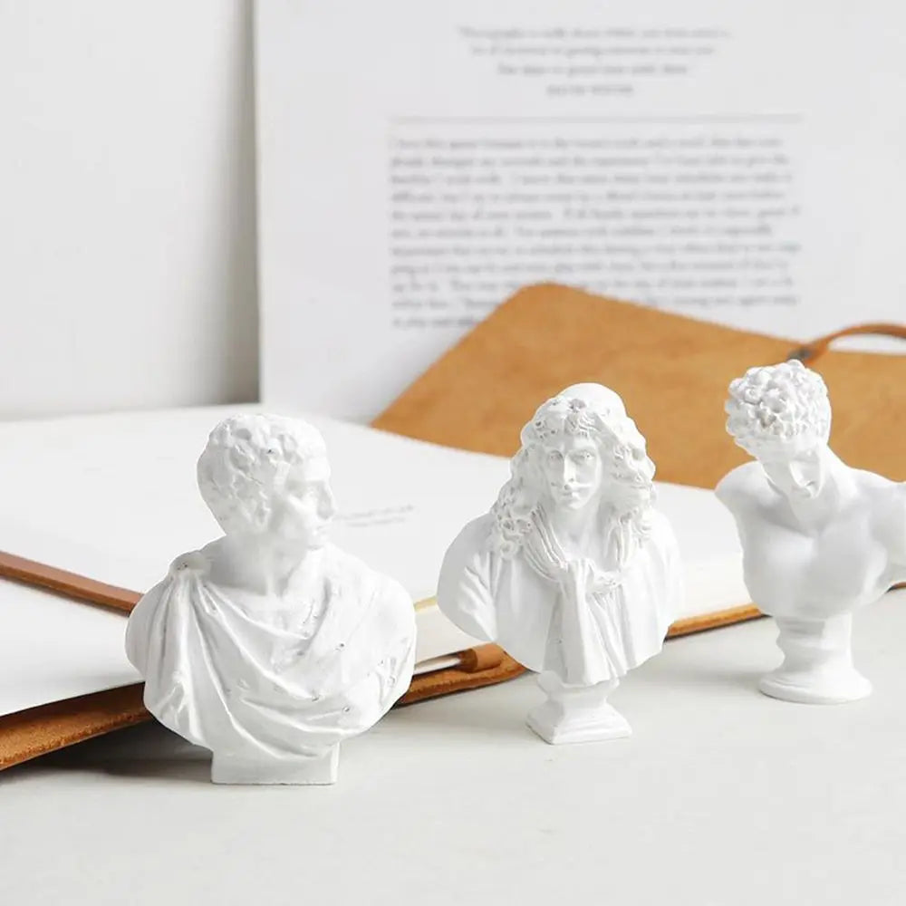 Office ornament inventory for interior decoration, plaster portraits, Myenson Greek figurine, famous sculpture, plaster bust statue