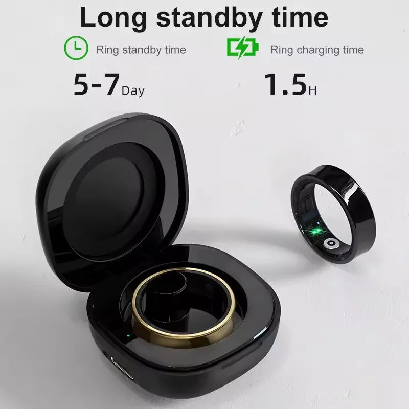 Anneau intelligent de pression artérielle, surveillance de la santé du sommeil, Mode multisport, smartring IP68, étanche, soins à distance pour hommes et femmes