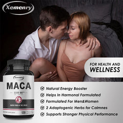 Maca - Performance athlétique, améliore la masse et l'endurance musculaire, la réparation musculaire et la résistance à la fatigue - 120 gélules