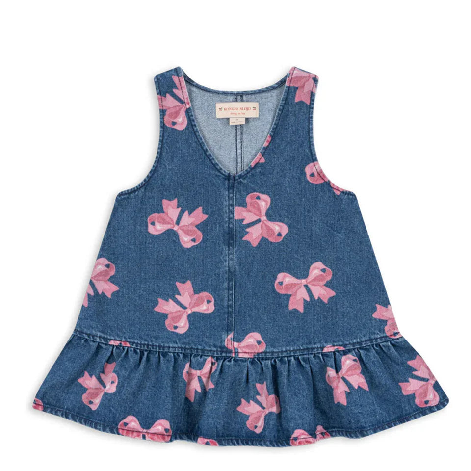 Robe imprimée mignonne pour filles, ensemble de vêtements pour tout-petits, veste à bretelles en jean, robes à enfiler en denim pour enfants, pantalons en jean combiné, marque KS, 2024