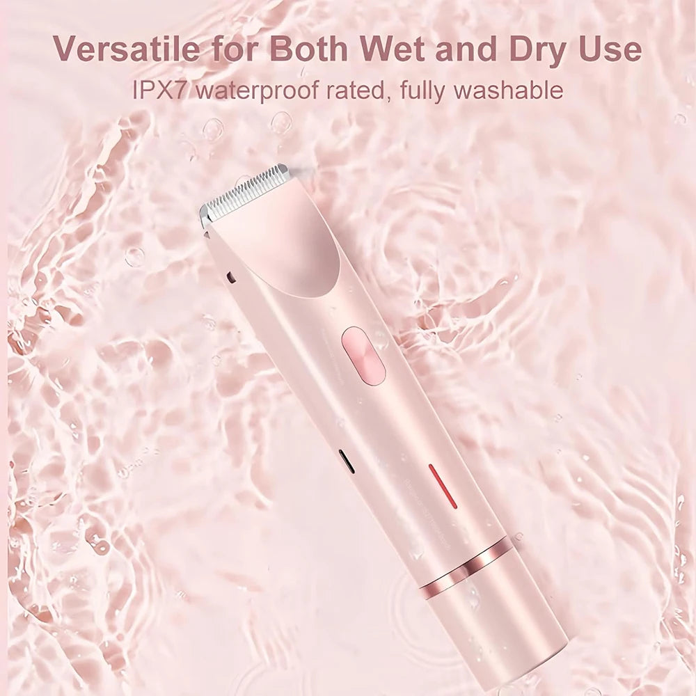 2-in-1 Electric Shavers for Women, Bikini Trimmer, Facial Mustache Trimmer, for Ladies, Body, Underarms, Legs, Painless Portable Epilator