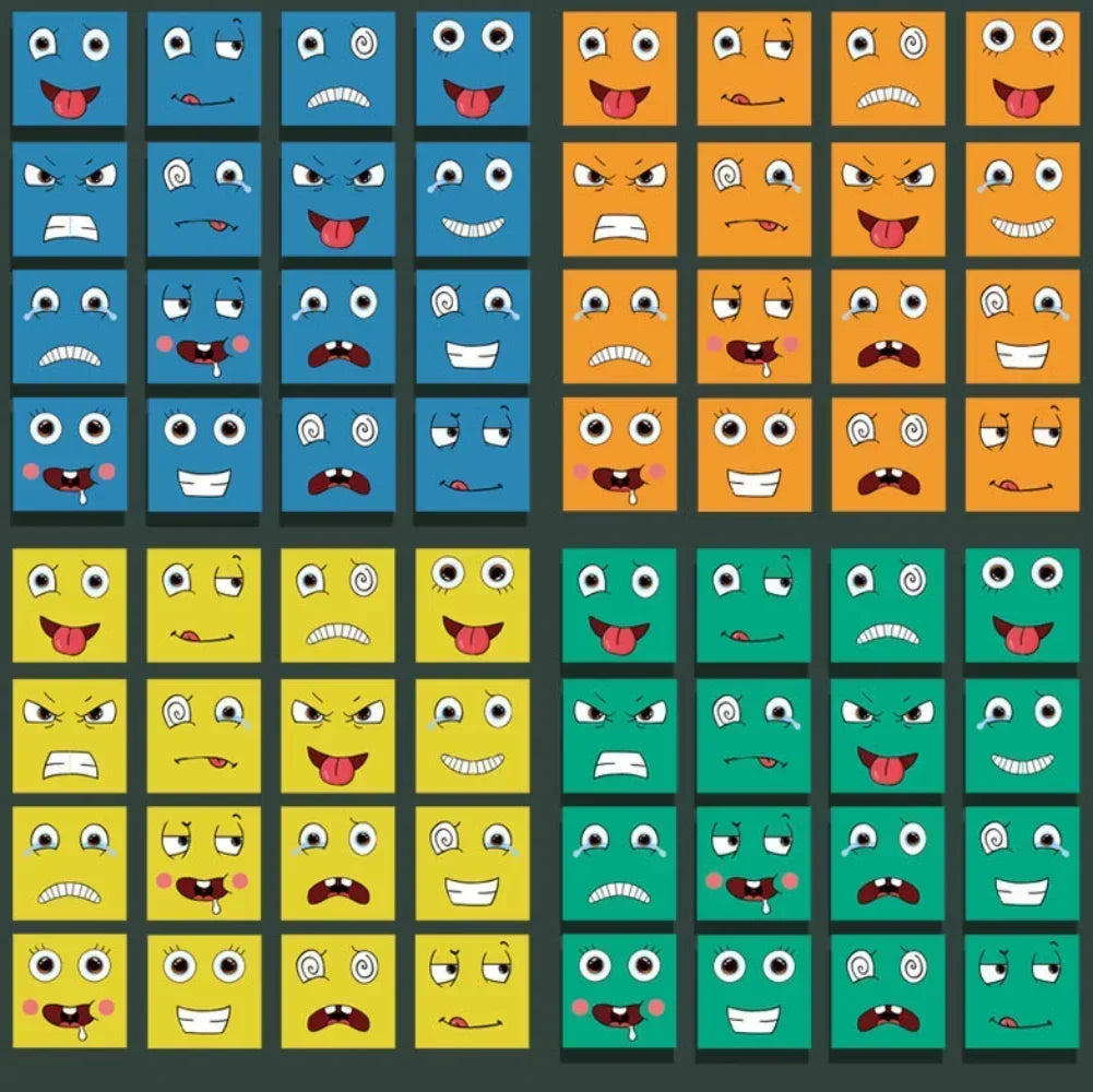 Cube visage changeant bois Puzzle blocs de construction jeu de société Montessori Expression blocs en bois Blocs pour enfants enfants jouets cadeau