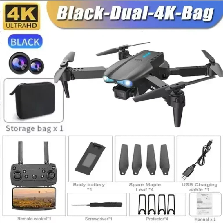 Drone professionnel HD E99Pro 4k double WIFI fpv quadrirotor avion avec évitement d'obstacles pour caméra de Drone de photographie aérienne