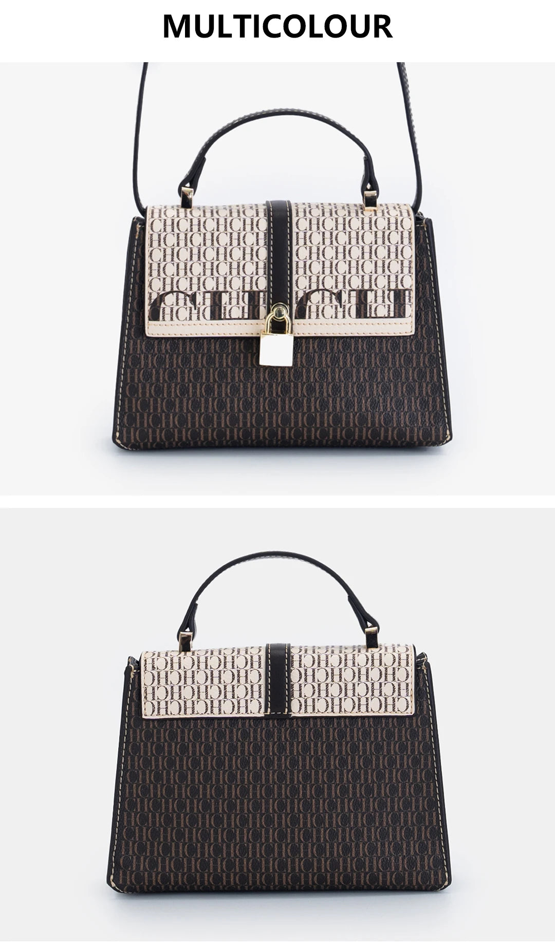 Exquisite and fashionable handbag, lightweight niche, luxury brand with lock, new casual shoulder bag for women 