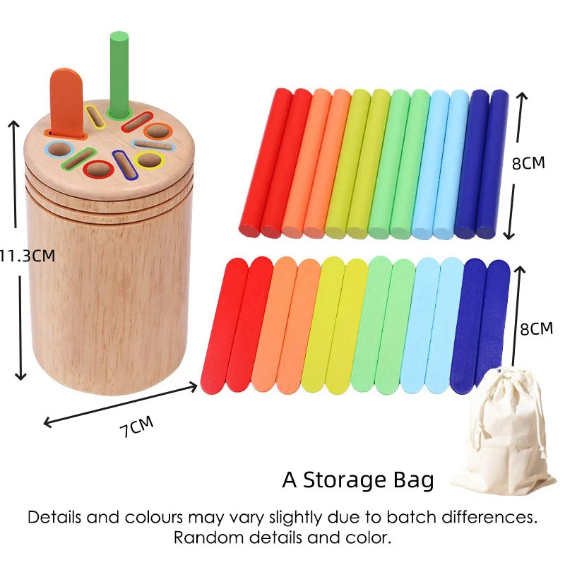 Jouets en bois Montessori, tri des couleurs, jouets à motricité Fine, jouets sensoriels assortis, Puzzle éducatif précoce pour les tout-petits
