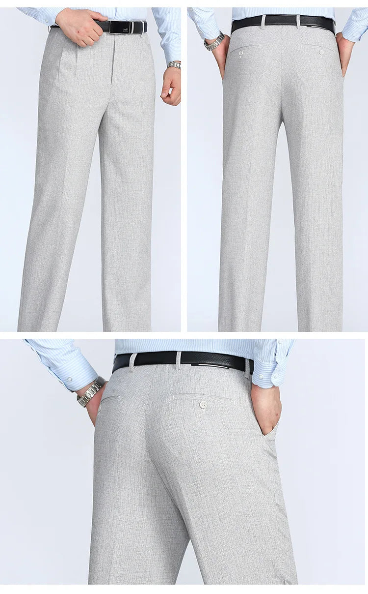 Men's trousers, men's clothing, men's pants, high-waisted trousers, spring/summer trousers, British streetwear style, casual office trousers