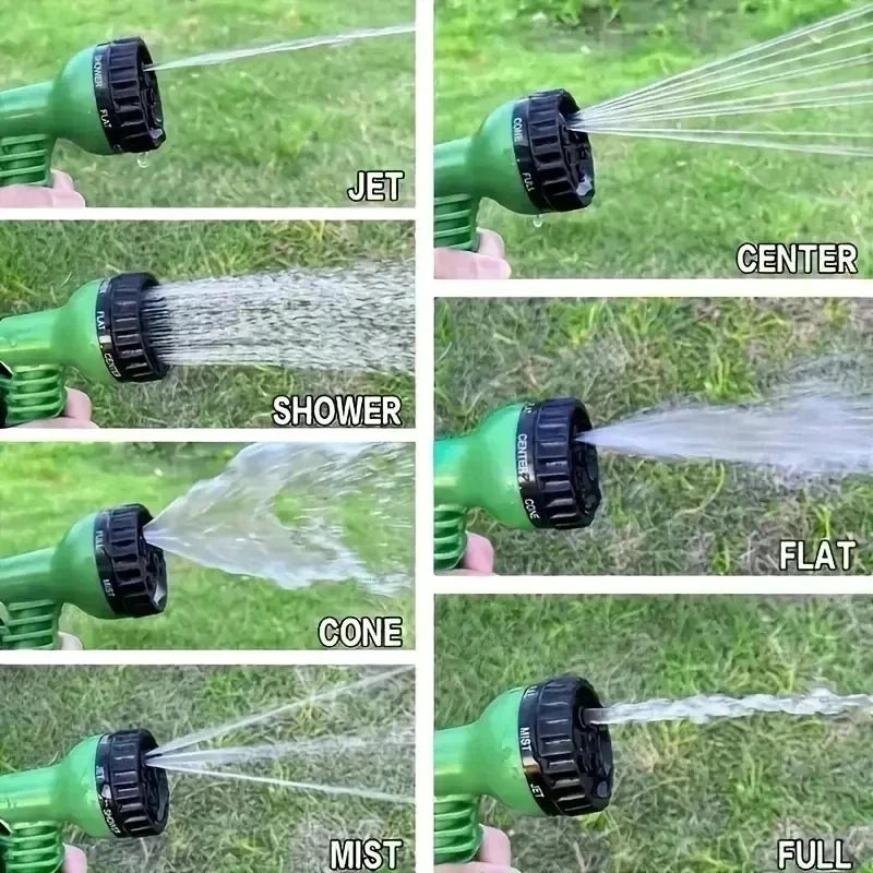 Tuyau magique extensible, lavage de voiture à haute pression, 7 fonctions de pulvérisation d'eau, pistolet à eau, tuyau d'arrosage de jardin domestique