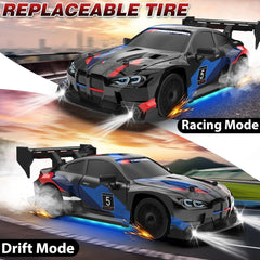 4WD RC Drift Car, High-Speed ​​Remote Control Racing Vehicle with LED Lights, 2.4GHz Radio, 4x4 Off-Road Truck, Children's Toy