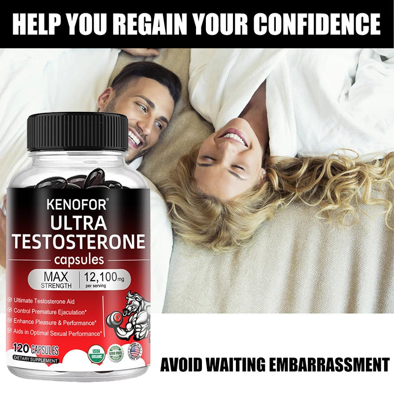 Supplément de force masculine, 12100mg par portion, soutient l'énergie, l'endurance et la force, isole la fatigue, augmente la masse musculaire