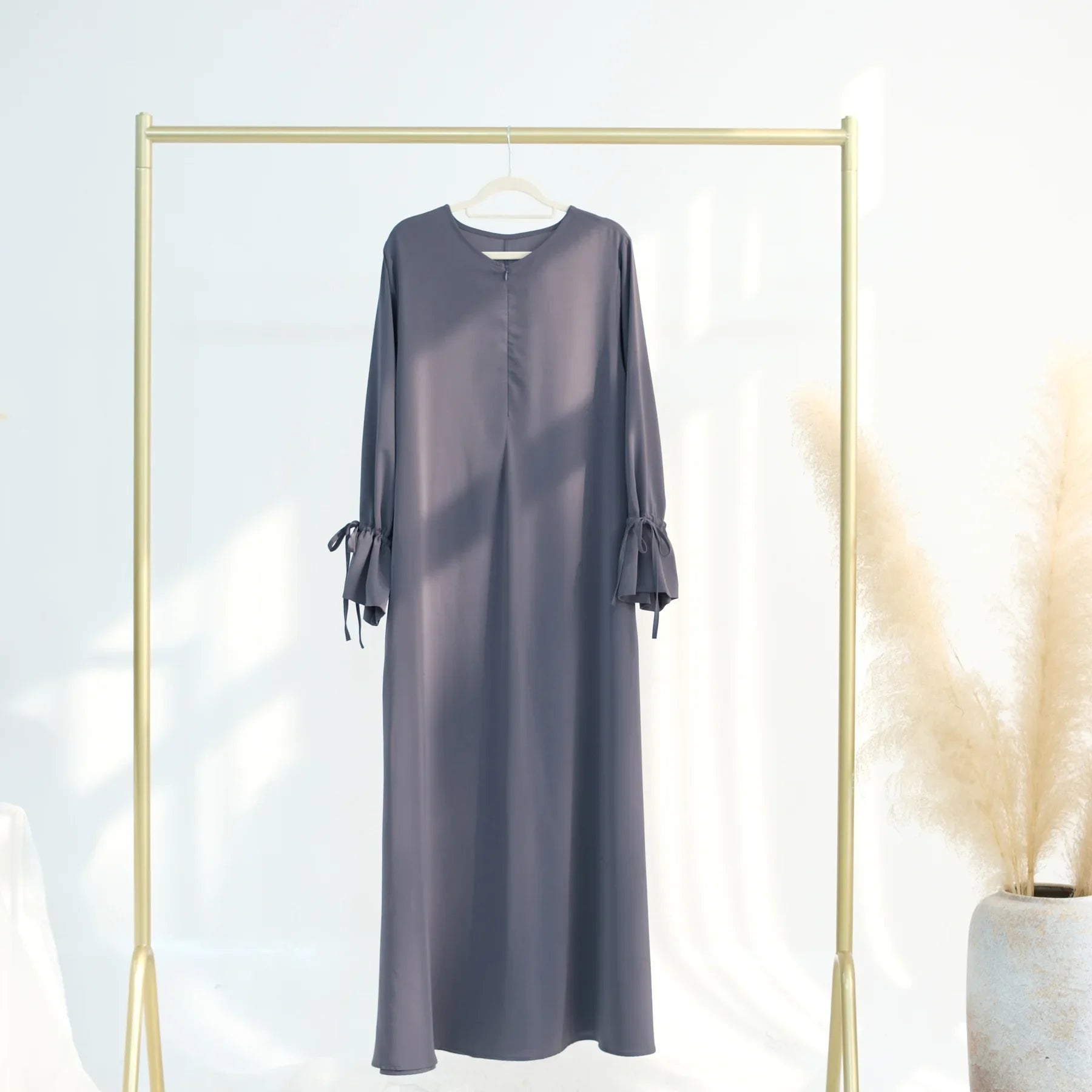 Abaya-Robe de Couleur Unie pour Femme Musulmane, Vêtement d'Église Islamique, Élégant, à la Mode, pour Ramadan Arabe, Dubaï, Turquie, 2025