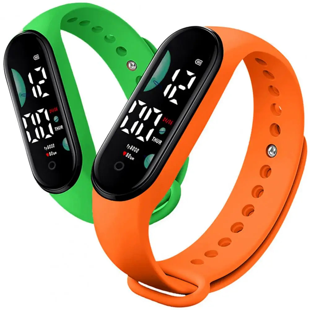 Montre de sport électronique pour enfants, étanche, grand écran de police, affichage LED, Shoous, date automatique, calendrier complet, montre numérique