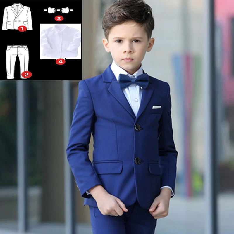 Formal suit for boys, for weddings, white party blazer, trousers, christening outfit, children's suit, prom tuxedo set for men and teenagers