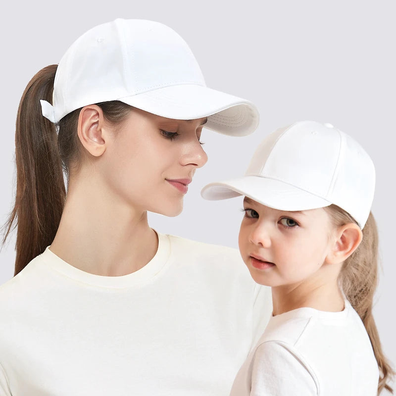 Casquettes de Baseball pour mère et enfant, accessoires d'été pour filles, chapeau de soleil, sport, voyage, pour enfants, réglable 53/56cm