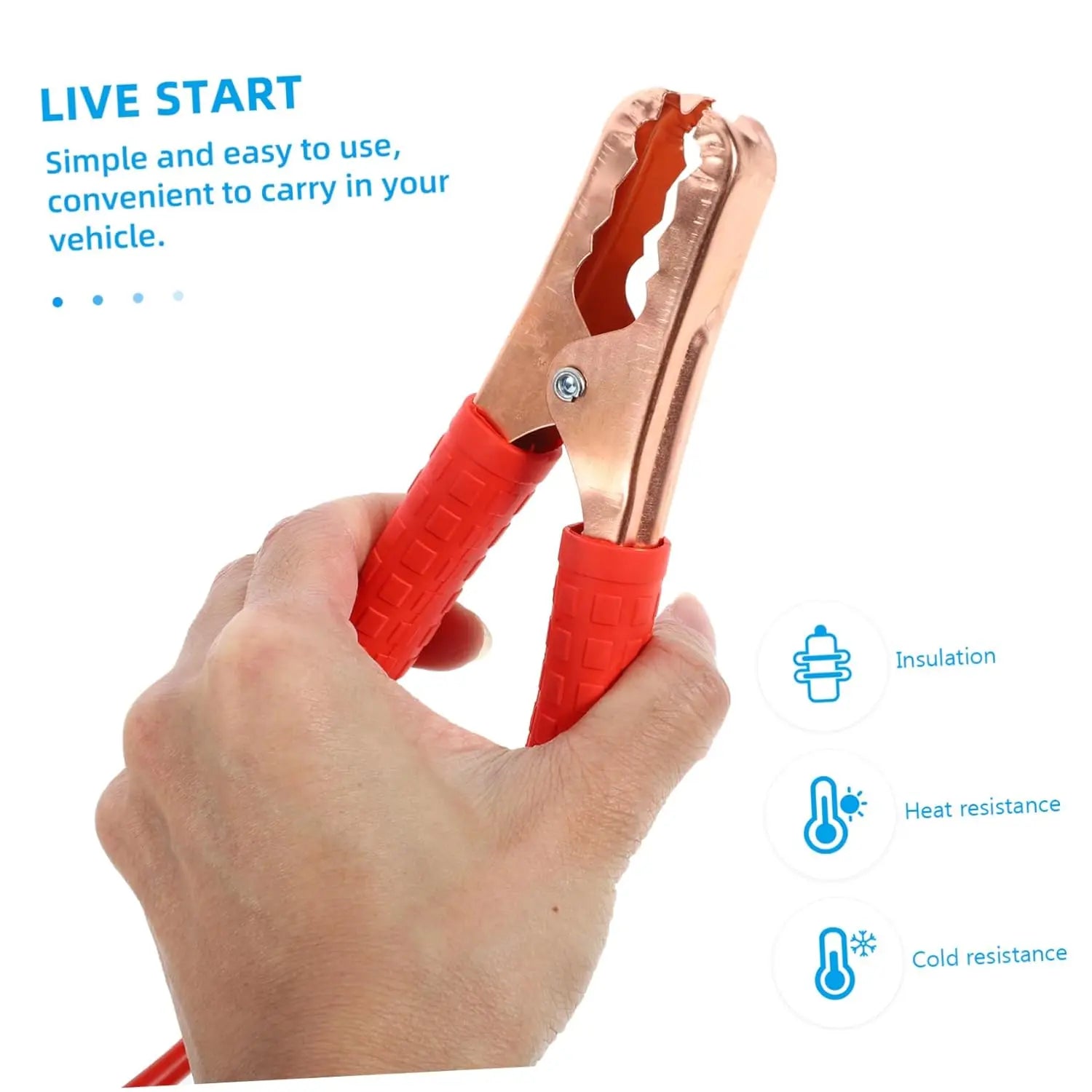 Car Battery Jump Start Cable | For Car/SUV/Truck | Emergency Ignition | Quick Start Power Booster Cable - 1.5m