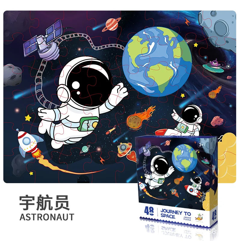 Jouets de puzzle pour enfants, jouets d'éducation précoce, cadeaux de souvenirs de la maternelle, exercice de la pensée et des capacités pratiques, 48 pièces