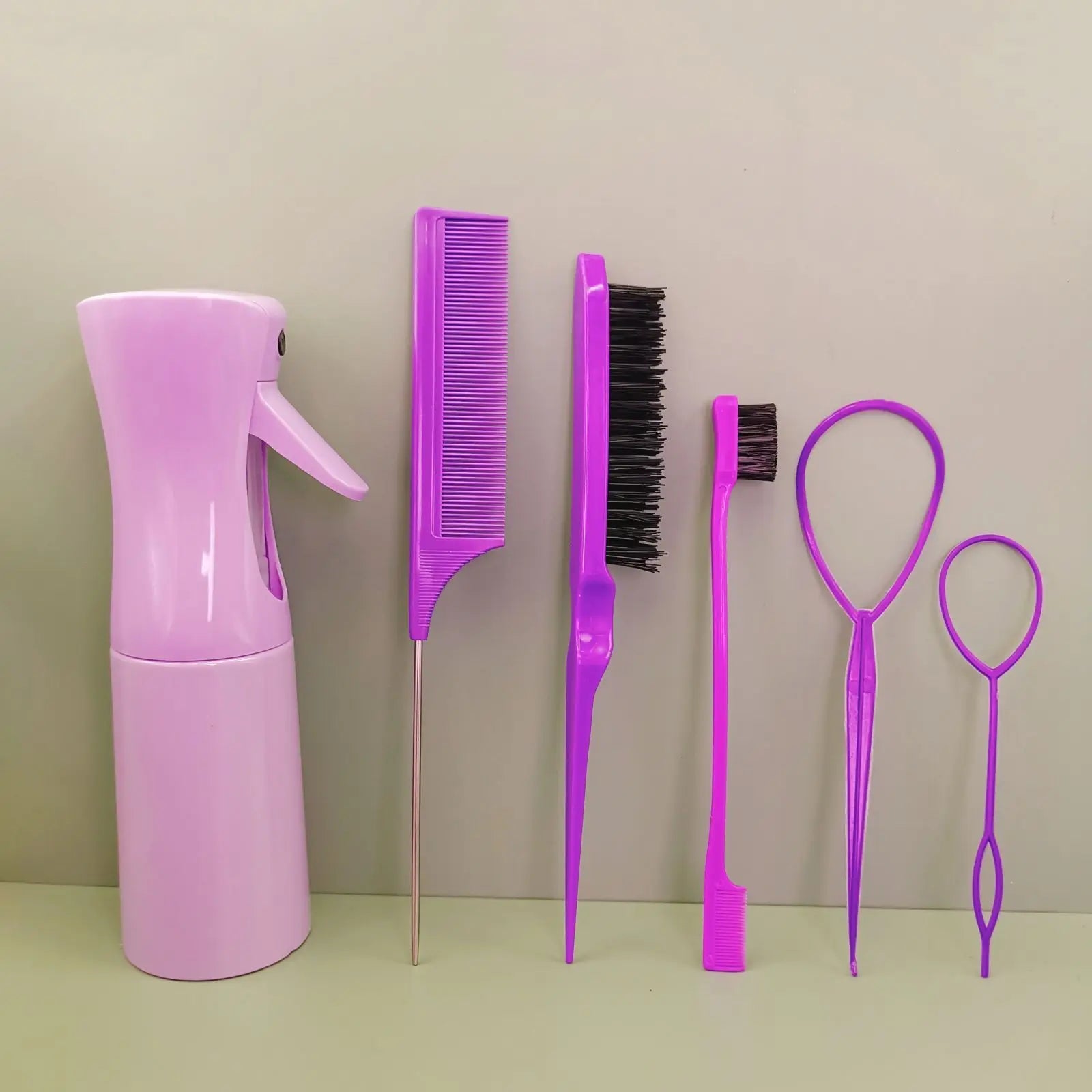 Coiffure enfant en bas âge boucle Topsy Rat queue de poney outils tresse bord brosse ensemble peigne pulvérisateur bouteille accessoires de coiffure enfants filles