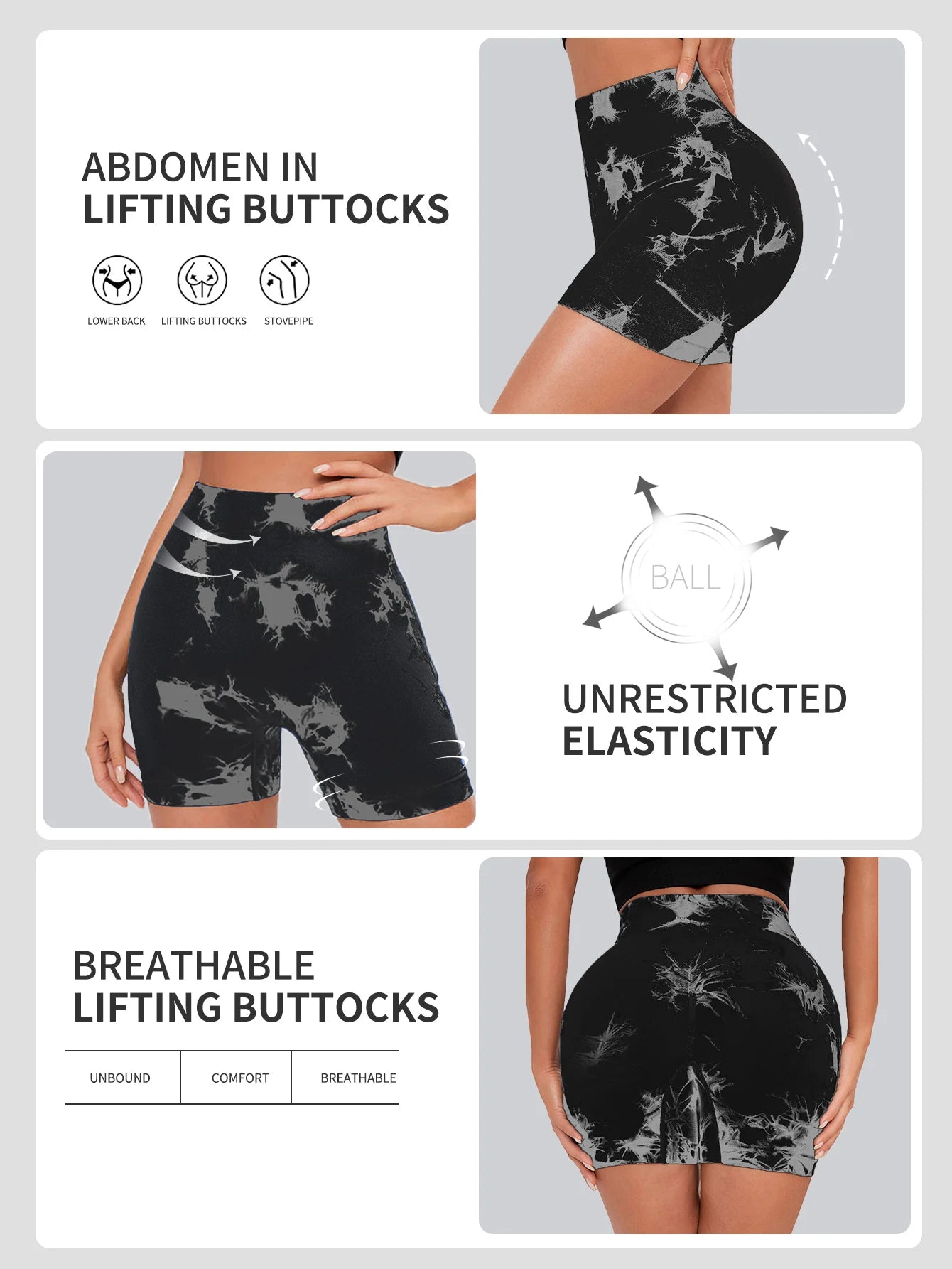 Pantalon moulant de sport trois pièces sans couture pour femmes, shorts sexy de yoga et de fitness, taille haute, levage de la hanche