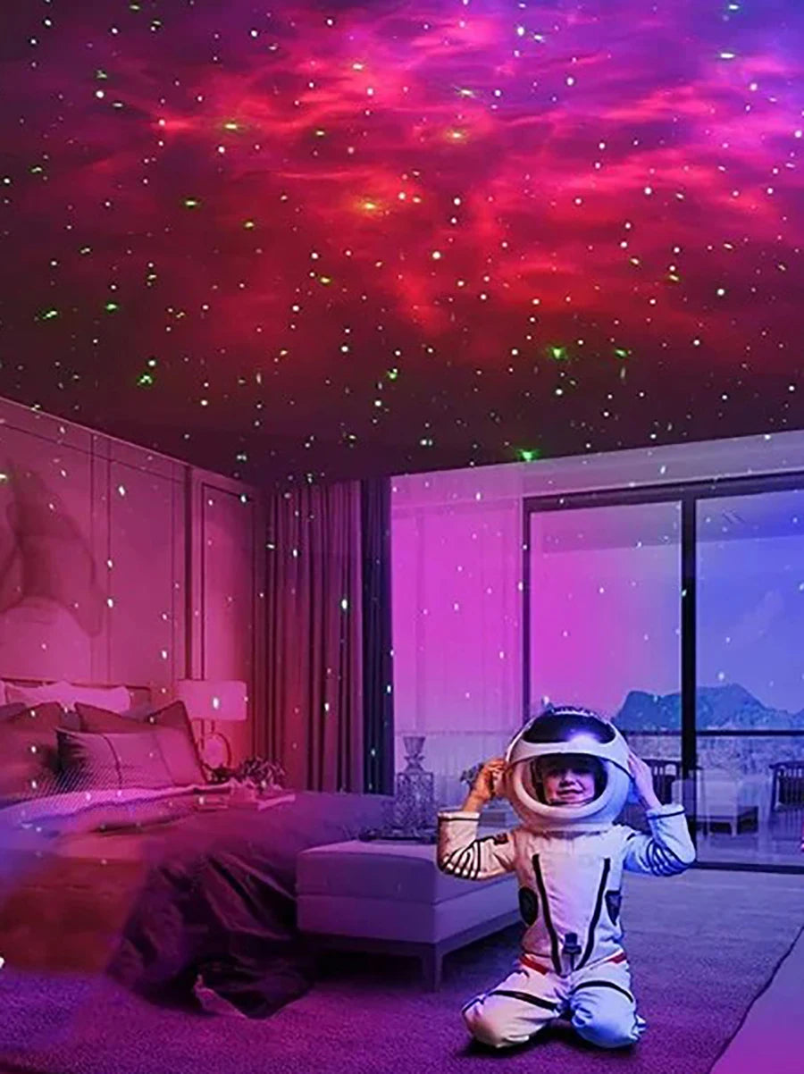 Projecteur d'étoiles pour enfants, veilleuse avec télécommande 360 ° Éclairage de galaxie de nébuleuse d'astronaute de conception réglable pour enfants adultes