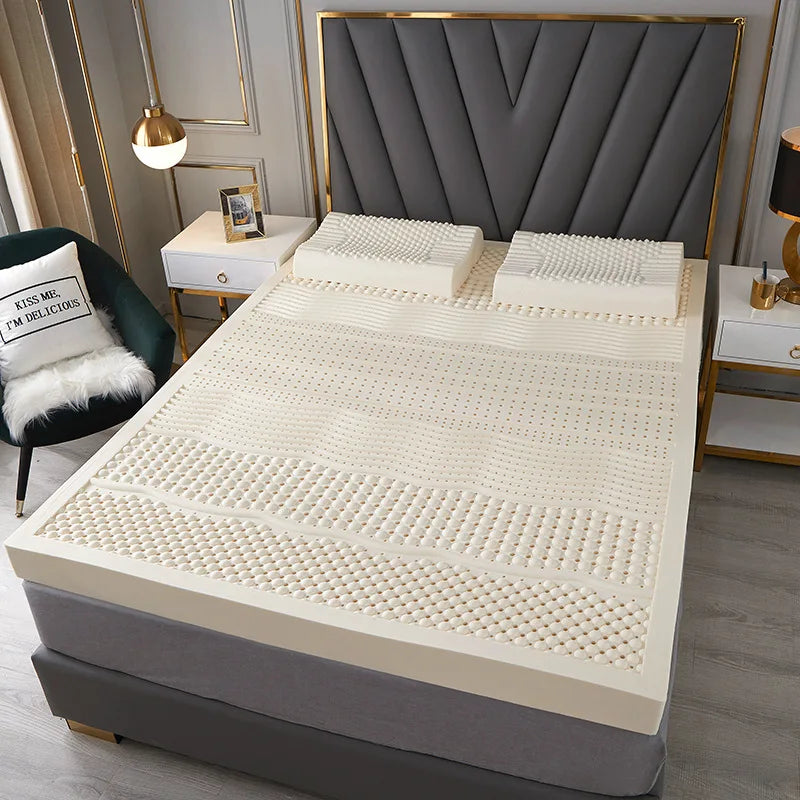 Matelas en latex naturel 100% thaïlandais, liquide, pour la maison, simple, double, avec housse, King Queen Twin, pleine taille
