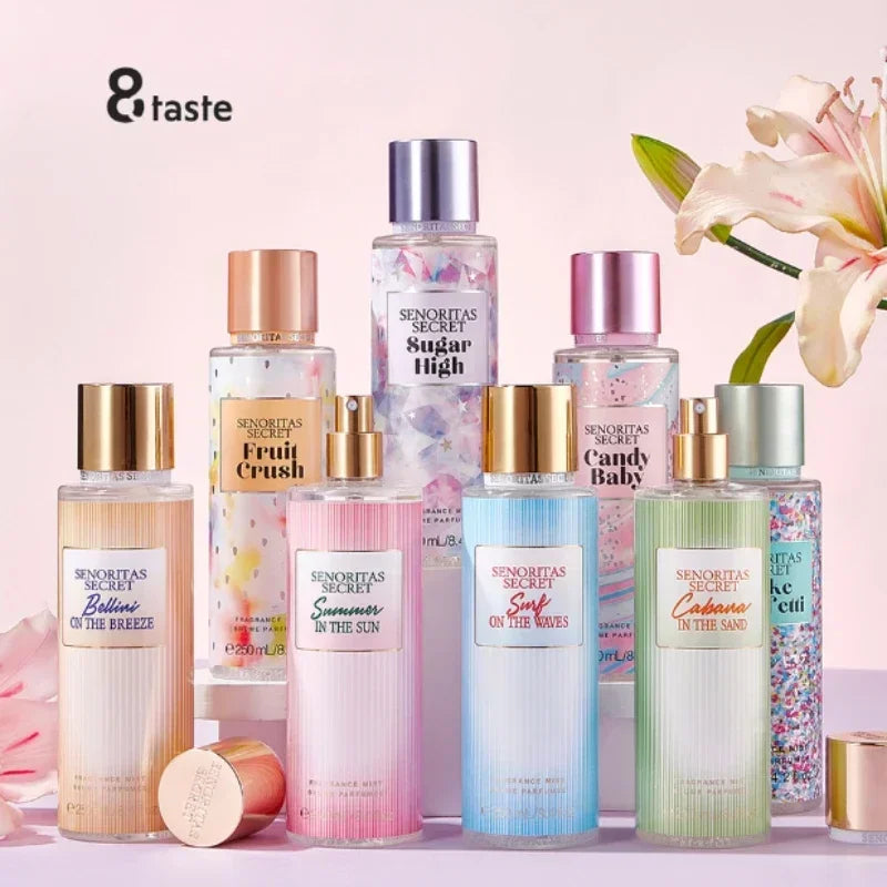 Sexuellement secret pour femme, parfum de fruits, brumisateur, breloque longue durée, parfum en porcelaine, vaporisateur pour le corps, désodorisant, 250ml