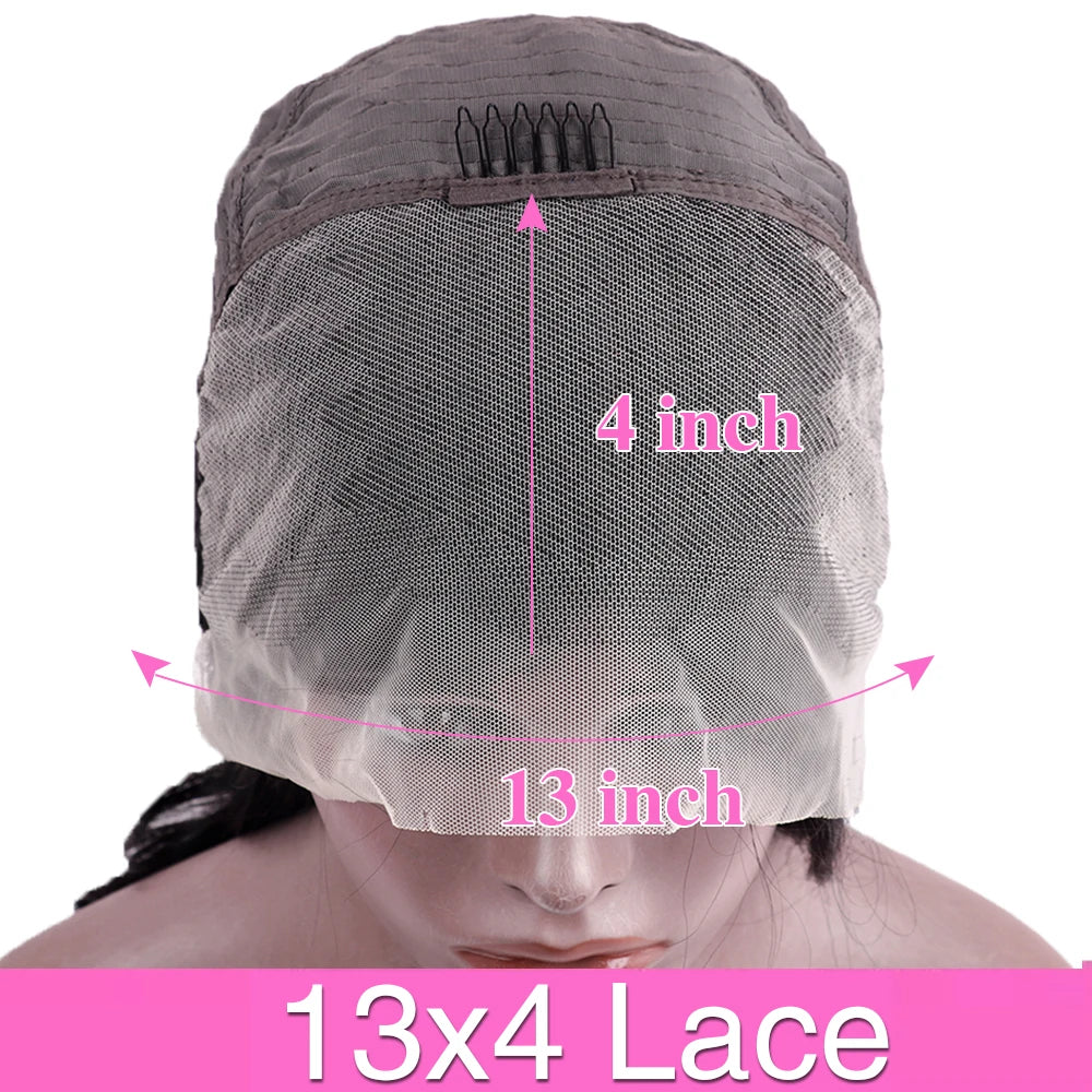 4/27 Highlight Right 13x6 13x4 HD Lace Front Human Hair Wigs 220 Density Brazilian Ombre Transparent Lace Front Wig 46 inches 