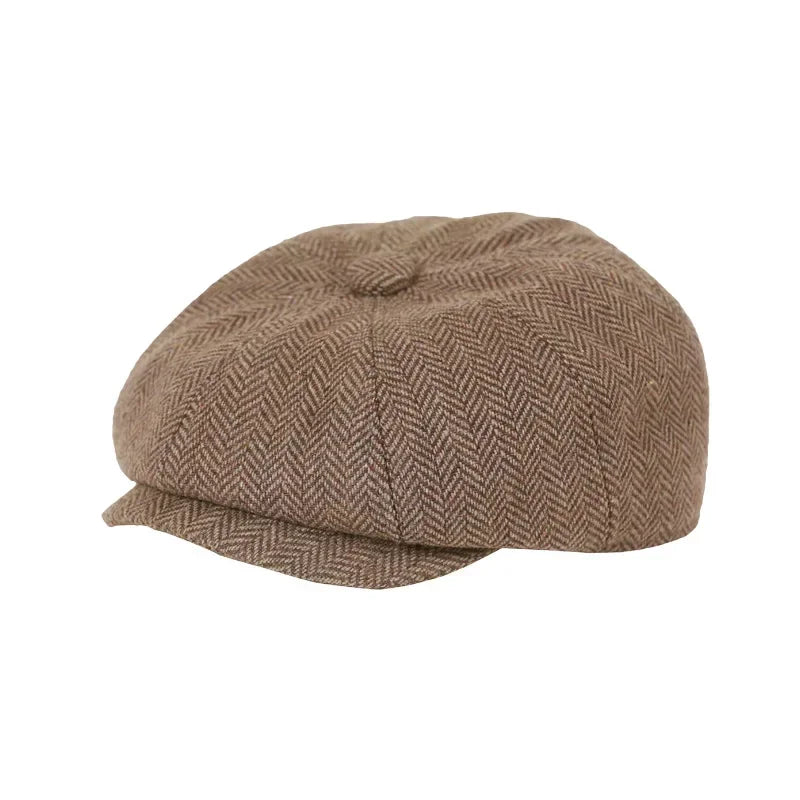 Casquette béret Vintage pour enfants, joli et élégant, chapeau de journal Ca rétro et Tweed pour enfants