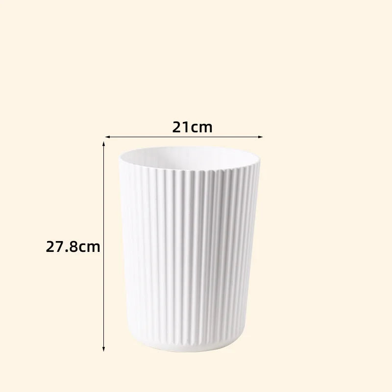Poubelle ronde en plastique, conteneur poubelle pour salle de bains, cuisine, chambre à coucher, maison, bureau, dortoir d'université